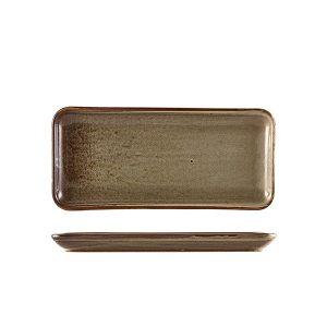 Terra Porcelain Grey Narrow Rectangular Platter 27 x 12.5cm QTY:6