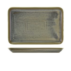 Terra Porcelain Matt Grey Rectangular Platter 30 x 20cm QTY:3