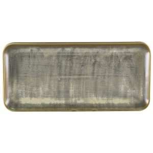 Terra Porcelain Matt Grey Narrow Rectangular Platter 36 x 16.5cm QTY:3