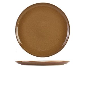 Terra Stoneware Rustic Brown Pizza Plate 33.5cm QTY: 6