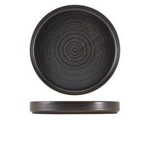 Terra Porcelain Black Presentation Plate 26cm QTY:6