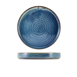 Terra Porcelain Aqua Blue Presentation Plate 20.5cm QTY:6