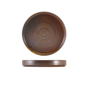 Terra Porcelain Rustic Copper Presentation Plate 18cm QTY:6