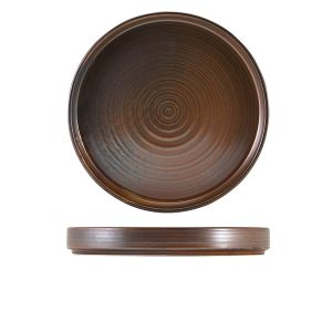 Terra Porcelain Rustic Copper Presentation Plate 26cm QTY:6