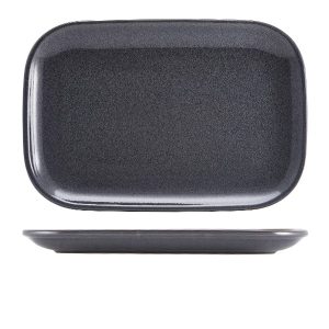 Terra Stoneware Rustic Blue Rectangular Plate 34.5 x 23.5cm QTY:6