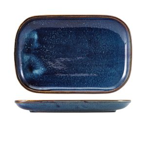 Terra Porcelain Aqua Blue Rectangular Plate 29 x 19.5cm QTY:6