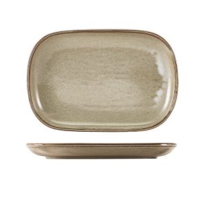 Terra Porcelain Grey Rectangular Plate 24 x 16.5cm QTY:12