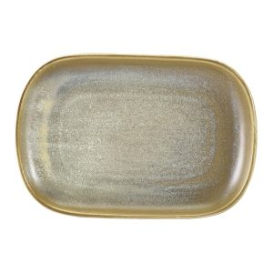 Terra Porcelain Matt Grey Rectangular Plate 24 x 16.5cm QTY:12