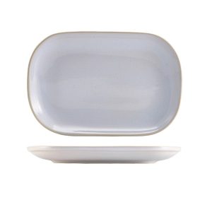 Terra Stoneware Rustic White Rectangular Plate 24 x 16.5cm QTY: 12