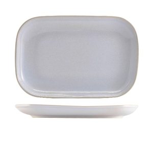 Terra Stoneware Rustic White Rectangular Plate 29 x 19.5cm QTY: 6