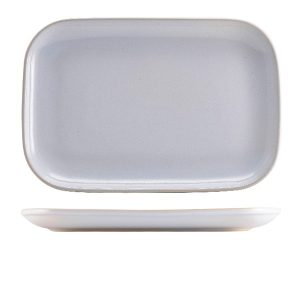 Terra Stoneware Rustic White Rectangular Plate 34.5 x 23.5cm QTY: 6