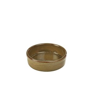 Terra Stoneware Rustic Brown Tapas Dish 13cm QTY: 12