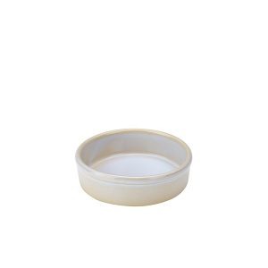 Terra Stoneware Rustic White Tapas Dish 13cm QTY: 12
