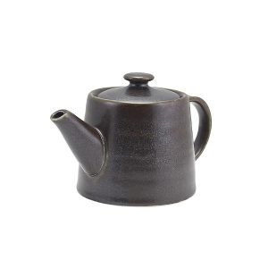 Terra Porcelain Black Teapot 50cl/17.6oz QTY:6