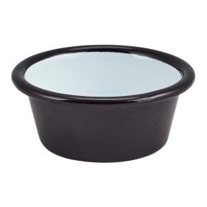 Enamel Ramekin Black 8cm Dia 90ml/3.2oz QTY:12