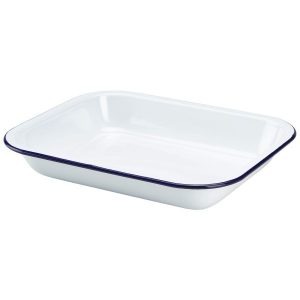 Enamel Baking Tray 28 x 23 x 4.5cm QTY: 1