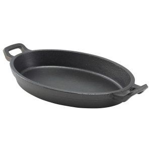 Cast Iron Oval Eared Dish 24 x 17.3 x 3.4cm QTY:6