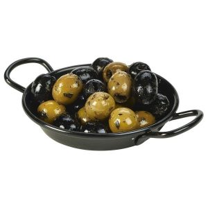 Black Enamel Miniature Paella Pan 10cm QTY:10