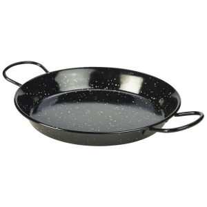 Black Enamel Paella Pan 26cm QTY:6