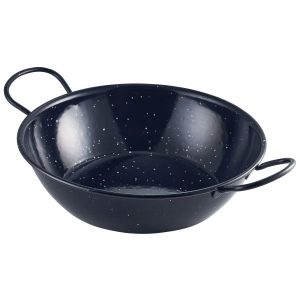 Black Enamel Dish 26cm QTY:6