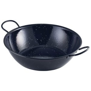 Black Enamel Dish 30cm QTY:6