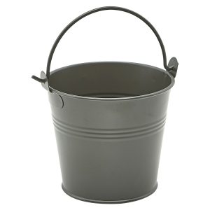Galvanised Steel Serving Bucket 10cm Dia Dark Olive QTY:12