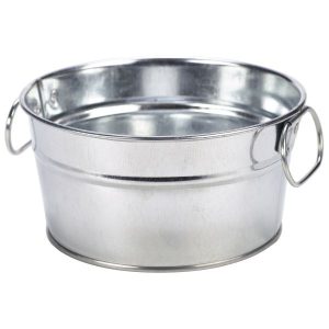 Galvanised Steel Serving Bucket 15 x 8cm QTY:6