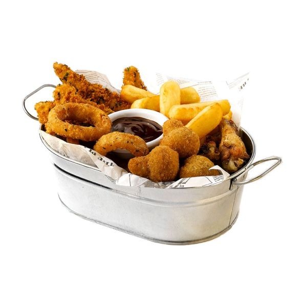 Galvanised Steel Serving Bucket 23 x 15 x 7cm QTY:6