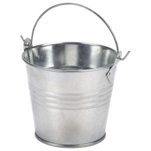 Galvanised Steel Serving Bucket 8.5cm Dia QTY:12