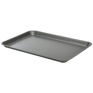 Galvanised Steel Tray 37×26.5x2cm Hammered Silver QTY: 1
