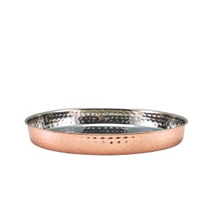 GenWare Hammered Copper Plated Presentation Plate 25cm QTY: 1