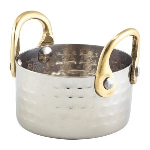 Mini Hammered St/St Casserole Dish 7.5 x 4cm QTY:12