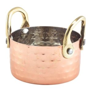 Mini Hammered Copper Casserole Dish 7.5 x 4cm QTY:12