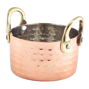 Mini Hammered Copper Casserole Dish 8.2 x 5cm QTY:12