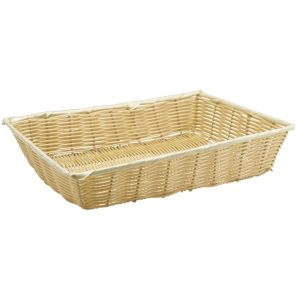 Rectangular Polywicker Basket 16″X11″X3″ QTY: 6