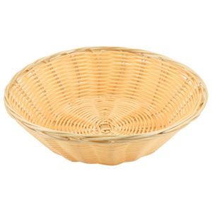 Round Polywicker Basket 9.5″Dia X 2.5″ Deep QTY:12