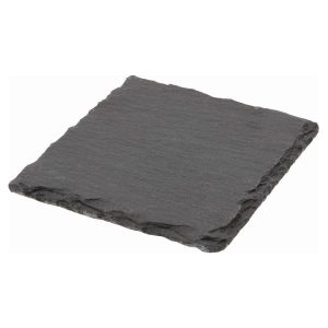 Genware Natural Edge Slate Platter 10 X 10cm QTY:12