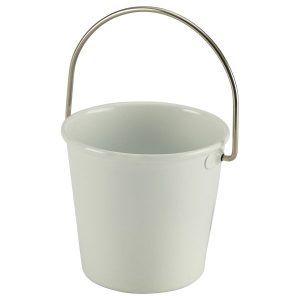 Stainless Steel Miniature Bucket 4.5cm Dia White QTY:24