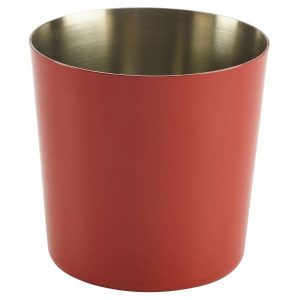 Red Stainless Steel Serving Cup 8.5 x 8.5cm QTY:12