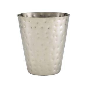 Hammered Stainless Steel Conical Serving Cup 9 x 10cm QTY:12