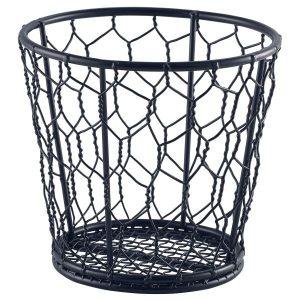 Black Wire Basket 12cm Dia QTY:6