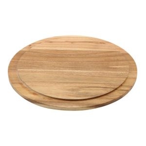 Genware Round Wood Serving / Cake Board 33cm QTY: 1
