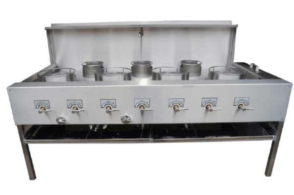 7 Burner WOK Range. CE Approved.