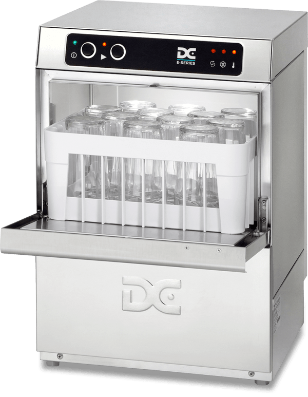 DC Economy Range EG35D Glasswasher with Drain Pump  350mm Rack 12 Pint Capacity