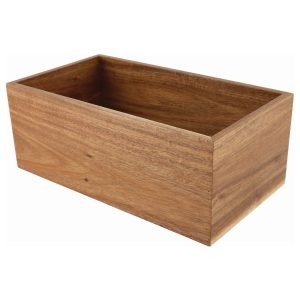 Genware Acacia Wood Riser/Box 32.5X18X12.3cm