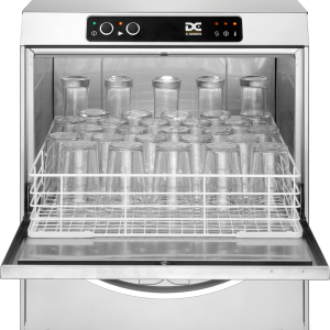 DC Standard Range SG50D Frontloading Glasswasher with Drain Pump  500mm Rack 30 Pint Capacity