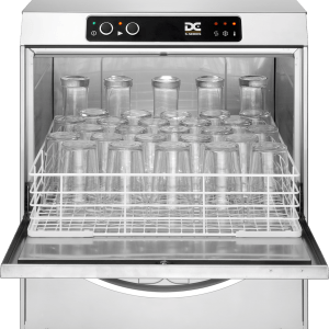 DC Standard Range SG50IS Frontloading Glasswasher with Integral Softener  500mm Rack 30 Pint Capacity