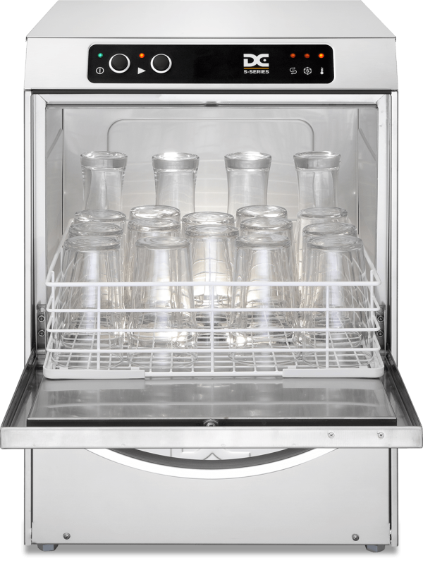 DC Standard Range SGP40IS Tall Glasswasher with Integral Softener  400mm Rack 18 Pint Capacity