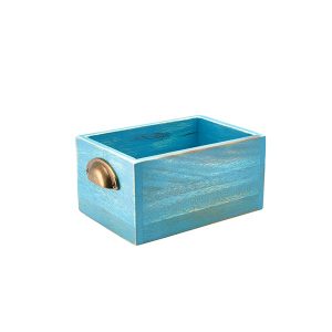 GenWare Blue Wash Acacia Wood Display Drawer 21.5 x 15 x 11cm