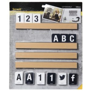 Letter Shelf 1m Teak (Includes 169 Characters)